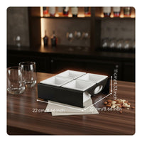 Compartmentalized Design Snack Platter with Stand Removable Dishes Multi-Compartment Food Platter Compartment Serving Dish Set Dishwasher Safe for Restaurants