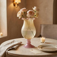 Glass Vase Colorful Decorative Vase Handmade Look