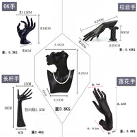 Mannequin Hand Jewelry Display Stand Set for Necklaces, Bracelets, Earrings, and Rings