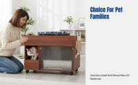 Cat Litter Cabinet, Vintage Enclosed Furniture, Large Anti-Tracking Litter Box, Odor Control, PVC