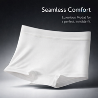 Womens Boxers Underwear with Seamless Anti-Chafing Design for Sports and Active Wear, Breathable Modal Boyshorts for