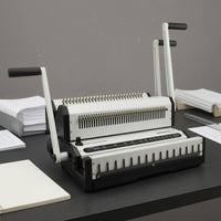 Document Punching and Wire Binding Machine Multi-Function Manual Wire Binding Machine Heavy-Duty Manual Book Binder