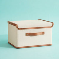 Oxford Cloth Storage Box Foldable Clothes Organizer Lidded Fabric Storage Bin Closet Organizer Sturdy Material Suitable for Bedroom Dormitory Home Organization