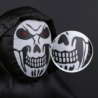 Inflatable Grim Reaper Outdoor Inflatable Reaper with Hood Halloween Decor Scary Decoration Spooky for Homeowners, Yard, Lawn