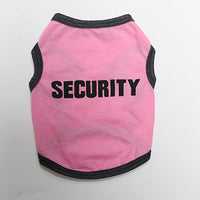 Pet Security Guard Vest for Small Dogs and Cats, Cotton Blend, Pink with Black Trim