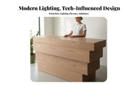 Modern Design Reception Counter Multi-Functional Cashier Desk Stable Structure Reception Counter with Storage Scratch-Resistant for Salon Team, Receptionists, Small Business Owners, Retail Retail Establishment, Medical Office, Lobby, Office