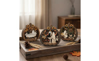 3 Pieces Fall Wooden Pumpkin Cutout