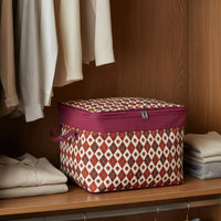 Foldable Storage Box Water-Resistant-Resistant Steel Frame Storage Bag Double Zipper Zippered Clothes Container for Students