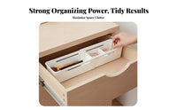 Expandable Drawer Organizer Space Saving Adjustable Drawer Divider Versatile Retractable Storage Box for Washroom, Bedroom, Kitchen