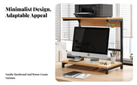 Computer Screen Riser with Storage Non-Slip Feet display Stand cord Management