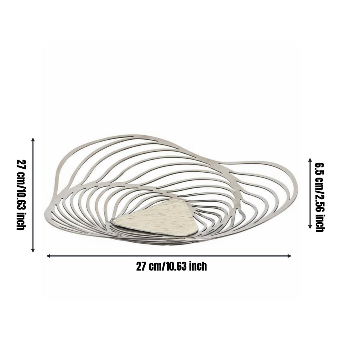 Metal Fruit Bowl Versatile Modern Centerpiece Dish Easy to Clean for Office