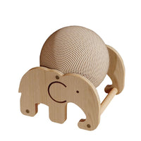 Ferris Wheel Sisal Cat Scratcher Ball with Elephant, Bear, and Windmill Designs