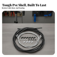 Bike Derailleur Wire Set Galvanized Steel Center Cycle Derailleur Wire Set Effortless Function Rust Resistant