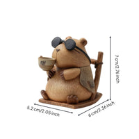 Capybara Figurine with Rocking Chair Mini Capybara Figurine Compact for Students
