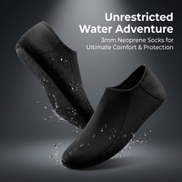3mm Synthetic rubber Diving Socks for Swimming and Surfing, Low Top Thermal Wetsuit for Snorkeling, Unisex Open Water Footwear