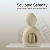 Modern Ceramic Statue for Desk, Abstract Art Sculpture Home Decor, Couple Sculpture Living Room Bedr - Image 8