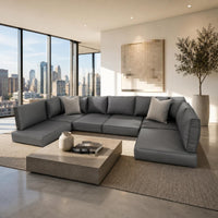 7-Piece Sofa Cushion Set PP Filling Home Padding Tie-Secured for Living Room