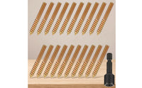 20 Pieces Threaded Hanger Bolt with Driver Bit Gold-Toned Hanger Bolts with Driver Bit Metal Fasteners High Strength for DIYers, Woodworkers