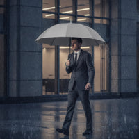 Stormproof Automatic Umbrella with Cover Waterproof Long-Handle Umbrella Heavy Duty Large for Business Professionals, Commuters, Daily Commute