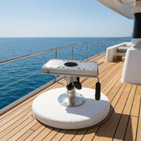 Aluminum Adjustable Boat Seat Pedestal Marine-Grade Boat Seat Pedestal Mount Base Heavy-Duty Corrosion-Resistant for Yacht Builders, Boats, Yachts