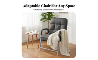 Padded Folding Recliner Ergonomic Design Lounge Chair Removable Washable Cover