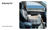 Built-in Safety Leash Front Seat Pet Nest Easy to Install Dog Booster Car Seat Machine Washable for Cat Owners, Travelers, Road Trips, Home