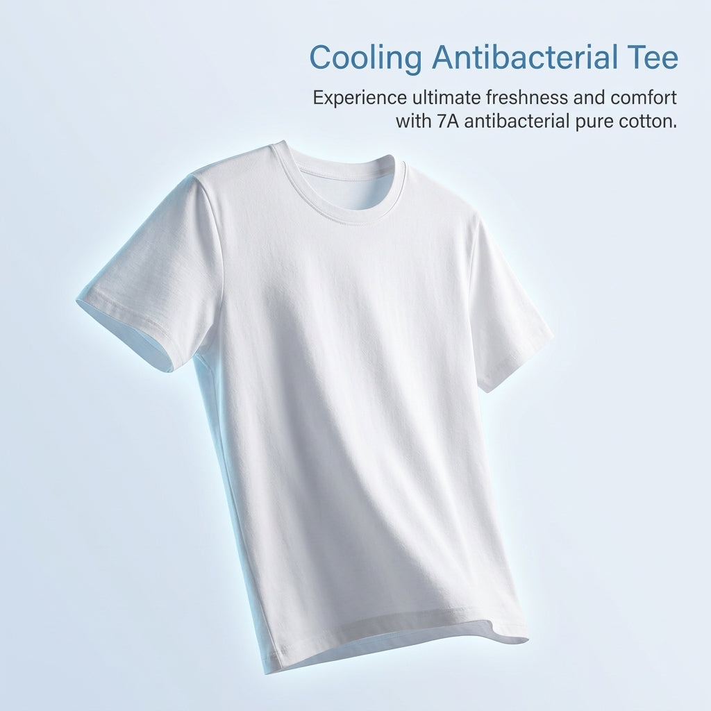 Cooling T-Shirt for, Crew Neck Tee Regular Fit, Breathable Moisture Wicking Base Layer Casual Wear Solid Color