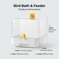 Bird Feeder Bath Cage Hanging, Parrot Cage Hanging Bath Feeder, Cage Hanging Bir
