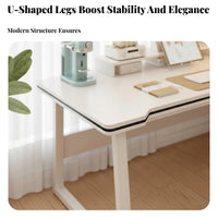 Home Office Desk Versatile Use Modern Computer Desk Wide Desktop Basic Home Office Table for Students, Professionals, Bedroom, Study Room