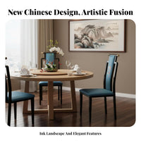 Armless Rearrest Chair New Chinese Design Business Seating Stable and Sturdy Versatile Design for Homeowners, Dining Room, Cafe