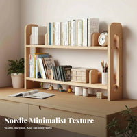 Expandable Book Rack Adjustable Length Desktop desktop shelf Rounded Corners