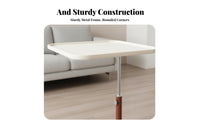 C-Shaped Rolling Stand Height Adjustable Side Table Mobile Design for Students