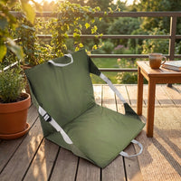 Camping Chair with Back Support for Adults, Pack of 2 Folding Chair Set with Seat Cushion, Waterproof Mat for Outdoor, Sit Mat with Mesh Back