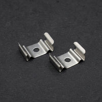 Stainless Steel LED Strip Mounting Clips for 16mm Wide Lights, Fixed Bracket with 4mm Hole and 0.3mm Thickness, Metal U-Clip LED Strip Holder