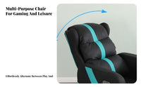 Esports Lounger Reclining Function Gaming Chair Padded Seat Ergonomic Design for Players, Adults, Game Room, Home Office