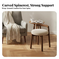 Rotating paded Seat 360-Degree Rotation Vanity Stool Curved support Support Soft and Comfortable for Women, Adults, Makeup Room
