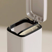 Double Lid Garbage Container Odor Seal Slim Step Trash Can Easy to Clean