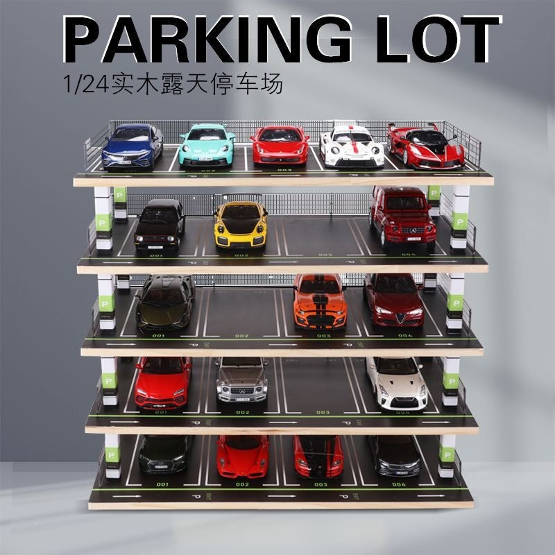 1:24 Scale Model Car Parking Garage Display Rack Storage Shelf