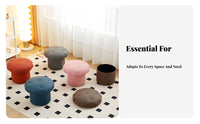 Mushroom-Shaped Seat With Storage Function Mushroom Ottoman Multi-Functional
