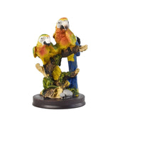 Parrot Figurine Hand-Painted Parrot Statue with Base Resin for Nature Lovers