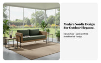 Weather-Resistant 4-Piece Sofa Seating Arrangement Woven Frame Patio Set Thick pads Outdoor Furnishing Removable pad slipcovers for Families, Homeowners, Adults, Garden, Sunroom, waterside, rearyard