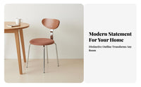 Curved Backrest Side Chair Easy to Match Household Furniture Ergonomic Support