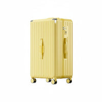 Ribbed Hard-Shell Suitcase Adjustable Handle Hardside Carry-on for Women