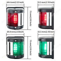 LED Navigation Light for Boats, Green, 12V, IP65, Model E011011-LD