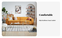 Removable and cleanable Cover sectional Block Sofa Combinable Sections L-Shaped Sofa with Ottoman Cream aesthetic Living Room Furniture Minimalist Aesthetic for Apartment Dwellers, Young Adults, Interior Designers, Small Spaces, Studio, Lounge Area