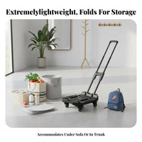 Foldable Platform Trolley Lightweight Foldable Push Trolley Compact Storage