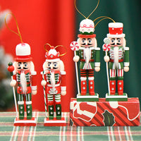 13cm Candy Nutcracker Soldier Wooden Christmas Decoration Small Gift