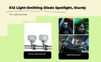 Waterproof motorcycle LED spotlight