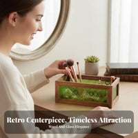 Patterned Glass Vanity Tray Vintage & Design Desktop Organizer accessibleTop Design Long-Lasting for Makeup Aficionados