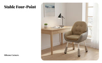 Armless Rolling Chair Adjustable Height Task Seat Comfortable for Long Sitting
